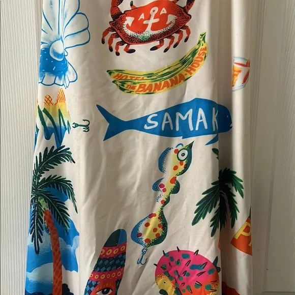 Colorful Tropical Print Maxi Dress - Picture 3 of 8